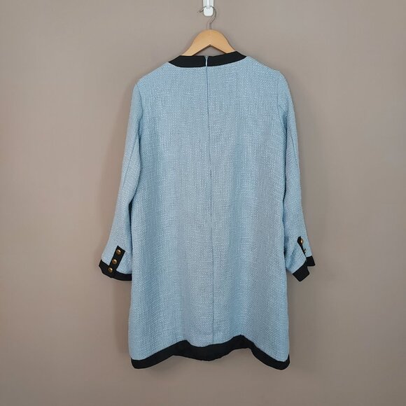 Pomander Place Light Blue Coco Tweed Bow Dress Size XL NWOT - Picture 9 of 11